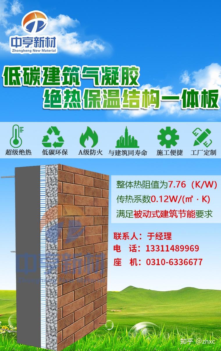 材料-低碳建筑氣凝膠絕熱保溫結構一體板,應用于被動房建筑,節能環保